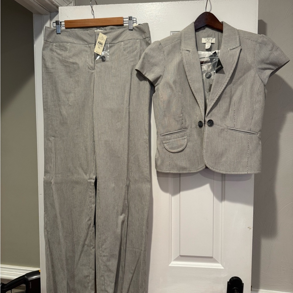 Gray Two-Piece Suit Set